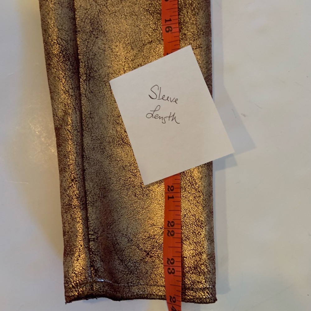 Anthropologie Woman’s Rose Gold Moto Jacket Open Front Size Small - Picture 12 of 12